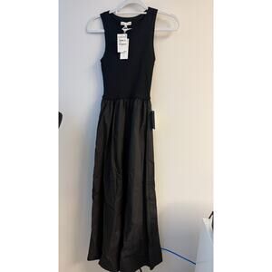 Moon River Mixed Media Maxi Dress – Black – Size S NWT | Retail $98 | Nordstrom